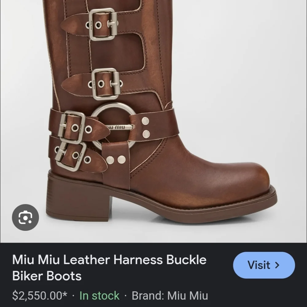 Miu Miu Harness Buckle Boots Brown Leather - Picture 11 of 11